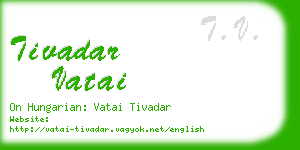 tivadar vatai business card